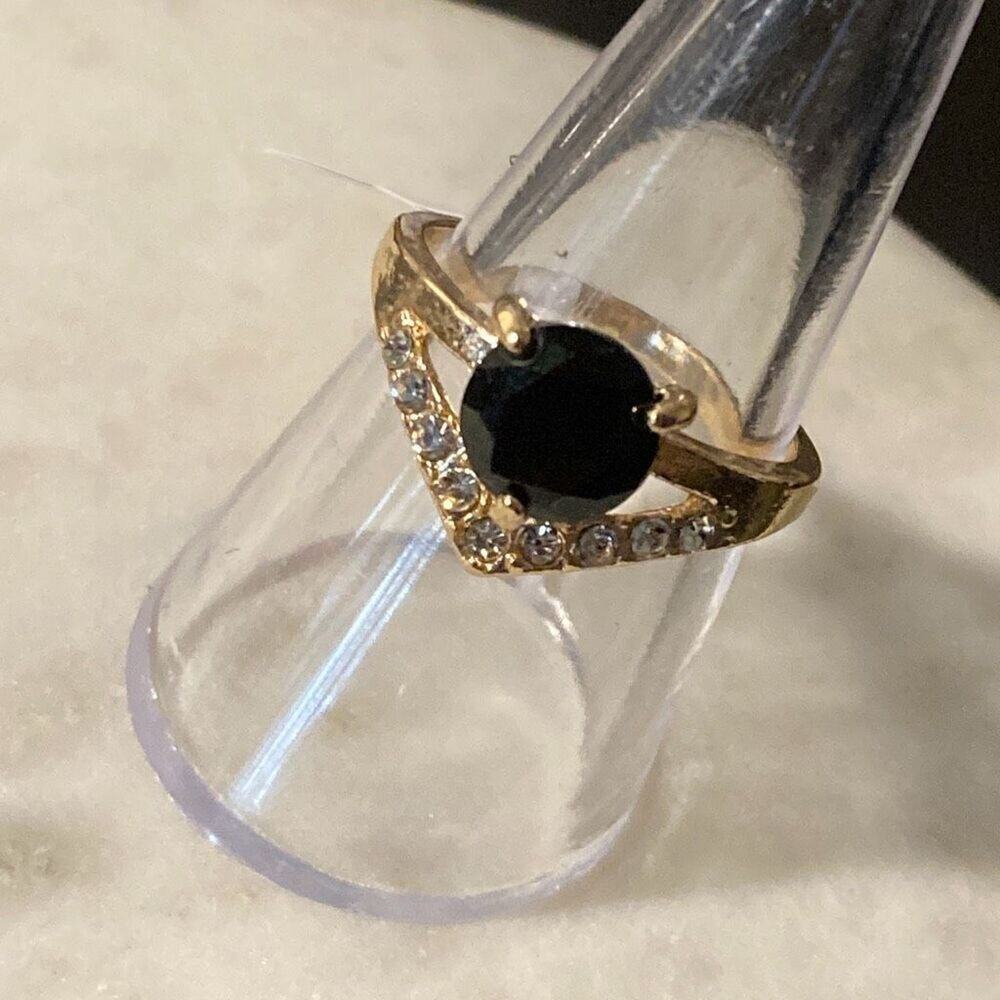 New fashion ring gold tone cz 8.5